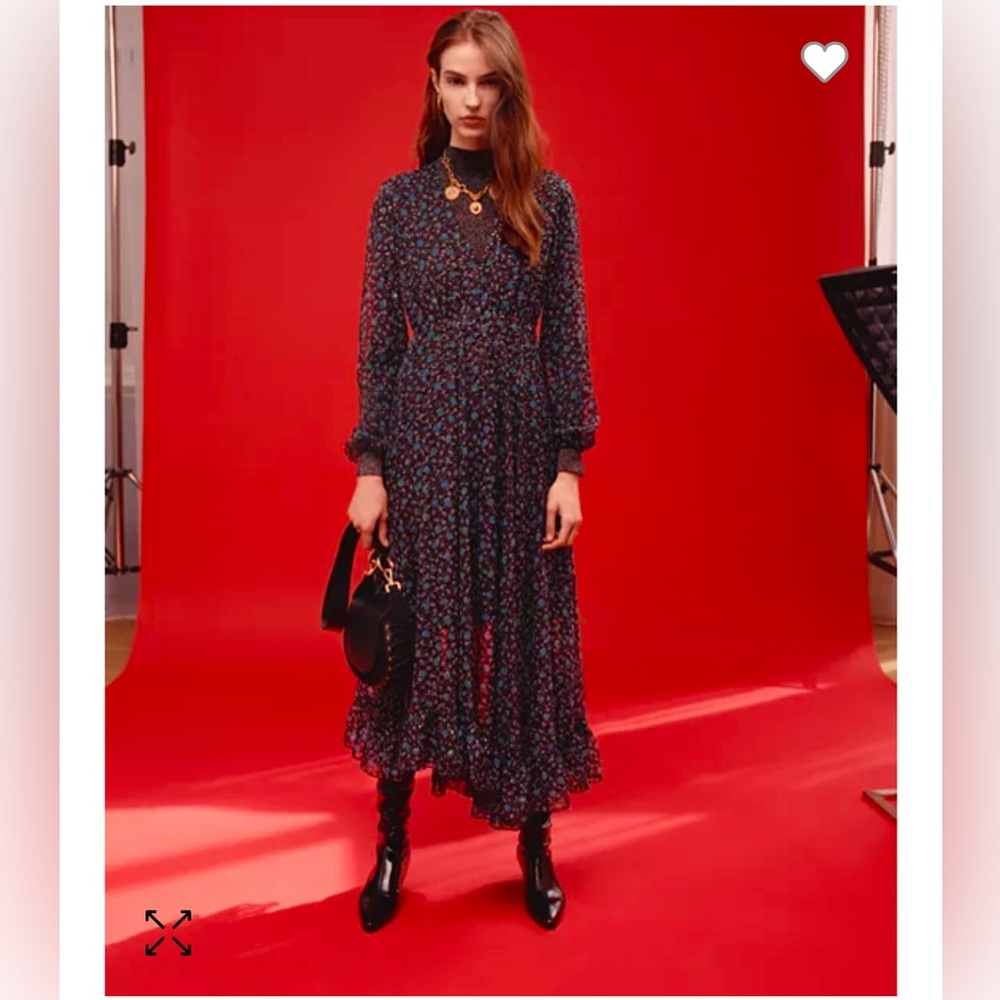 Maje Revana Floral Dress